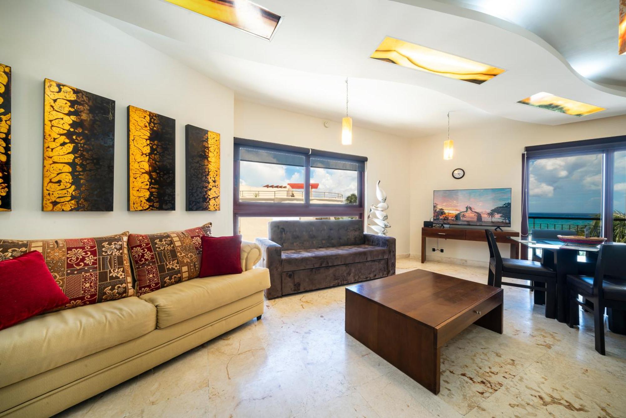 Condo Surf 407 - Beachfront Oceanview 1 Bedroom Condo Rental - at El Faro condos Playa del Carmen Exterior foto